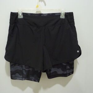 Layer 8 | Women's Yoga Run Workout Gym Qwick-Dry Stretch Pull On Shorts | Med